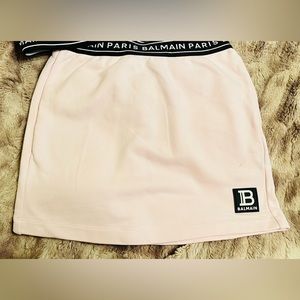 BALMAIN-Kids logo-patch cotton SKIRT